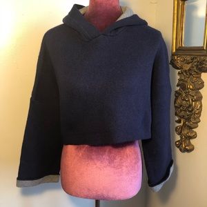 Silence Noise Oversized Cropped Hoodied Sweater